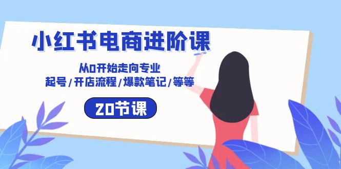 小红书电商升阶课：从0逐渐走向技术专业 养号/开店的流程/爆品手记/等（20节）-暖阳网-中创网,福缘网,冒泡网资源整合-挖财365-我的时光笔记