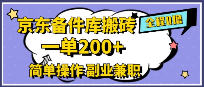 京东备件库搬砖，一单200+，简单操作，副业兼职首选-中创网_分享中创网创业资讯_最新网络项目资源-挖财365-我的时光笔记