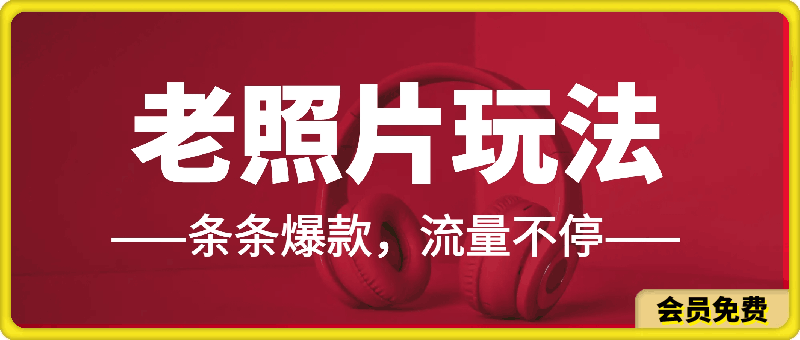 最新流量爆炸的老照片玩法，条条爆款，流量不停，日收300+-挖财365-我的时光笔记