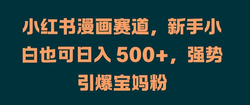 小红书漫画赛道，新手小白也可日入 500+，强势引爆宝妈粉【揭秘】-挖财365-我的时光笔记